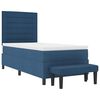 vidaXL Lit &agrave; ressorts avec matelas Bleu 100 x 200 cm tissu