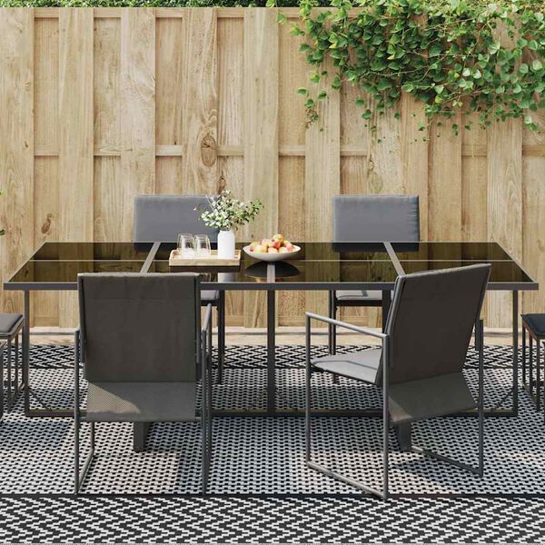 vidaXL Tapis d'ext&eacute;rieur Chevron ARAKIL Noir et gris 600 &times; 300 cm