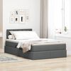 vidaXL Lit avec rangement et matelas Gris fonc&eacute; 120 x 190 cm