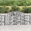 vidaXL Paniers &agrave; gabions arqu&eacute;s 15 pcs 300x50x100/120 cm fer galvanis&eacute;