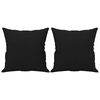 vidaXL Ensemble de canap&eacute;s 3 pcs avec coussins Noir Tissu microfibre