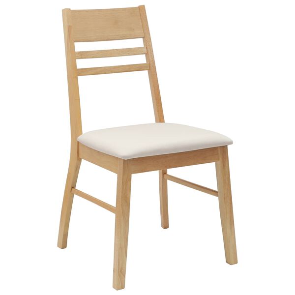 vidaXL Chaises de salle &agrave; manger 2 pcs Naturel 43 x 54 x 89 cm