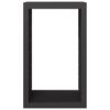 vidaXL Portant de bois de chauffage noir 60x40x100 cm acier