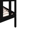 vidaXL Cadre de lit sans matelas noir bois de pin massif