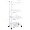 vidaXL Chariot de rangement &agrave; 4 niveaux transparent acrylique