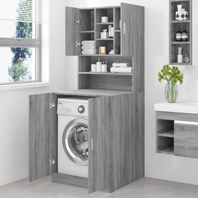 vidaXL Armoire pour machine à laver Sonoma gris Bois d'ingénierie