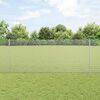 vidaXL Cl&ocirc;ture avec poteau Argent&eacute; 1 x 25 m Acier