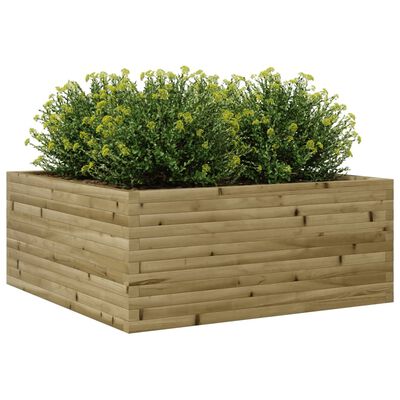 vidaXL Jardinière 110x110x46 cm bois de pin imprégné