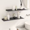 vidaXL &Eacute;tag&egrave;re flottante 2 pcs Noir 60 x 18 x 2,5 cm Acier