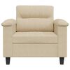 vidaXL Chaise de canap&eacute; cr&egrave;me 60 cm tissu microfibre