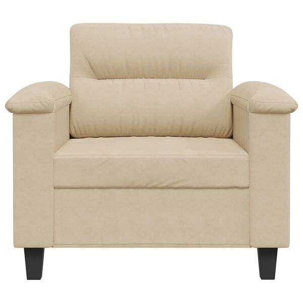 vidaXL Chaise de canap&eacute; cr&egrave;me 60 cm tissu microfibre