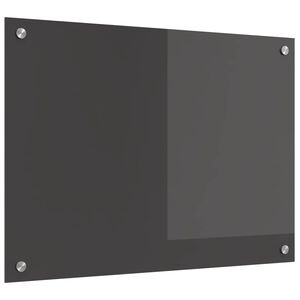 vidaXL Protection de cuisine Gris foncé 70 x 50 x 0,6 cm verre trempé