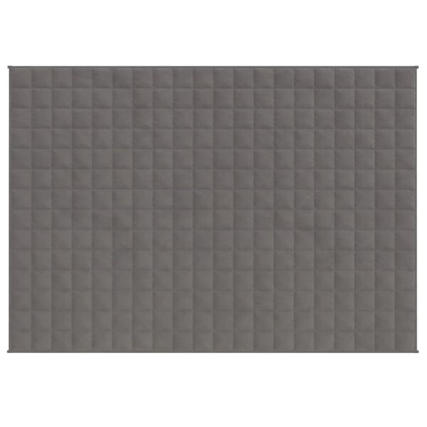 vidaXL Couverture lest&eacute;e Gris 152x203 cm 7 kg Tissu