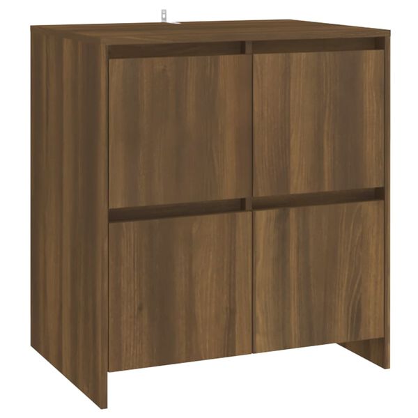 vidaXL Buffets 2 pcs Ch&ecirc;ne marron 70x41x75 cm Bois d'ing&eacute;nierie