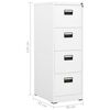 vidaXL Classeur Blanc 46x62x133 cm Acier