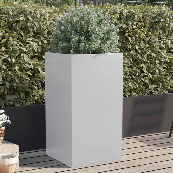vidaXL Jardini&egrave;re argent&eacute; 42x38x75 cm acier galvanis&eacute;