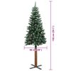 vidaXL Sapin de Noël mince avec 150 LED Vert et blanc 150 cm