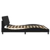 vidaXL Cadre de lit sans matelas Hanko noir 200x200 cm velours