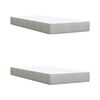 vidaXL Sommier &agrave; lattes de lit et matelas Gris clair 200x200cm Velours