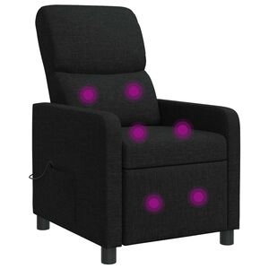 vidaXL Fauteuil inclinable Noir Tissu