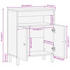 vidaXL Armoire lat&eacute;rale 60x33x75 cm bois massif de manguier