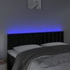 vidaXL T&ecirc;te de lit &agrave; LED Noir 144x5x78/88 cm Velours