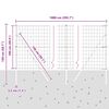 vidaXL Cl&ocirc;ture avec poteau Argent&eacute; 1 x 10 m Acier et PVC