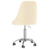 vidaXL Chaises pivotantes &agrave; manger lot de 2 Cr&egrave;me Tissu