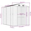 vidaXL Abri de jardin gris clair 191 x 215 x 198 cm en acier galvanis&eacute;