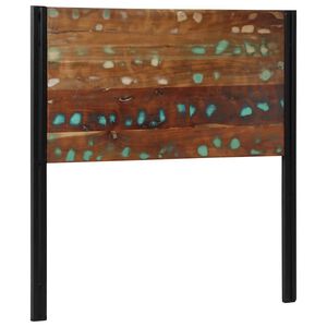 vidaXL T&ecirc;te de lit 100 cm bois massif r&eacute;cup&eacute;r&eacute; et fer
