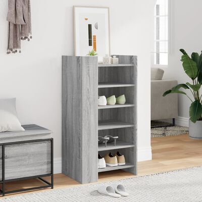 vidaXL Armoire à chaussures sonoma gris 52x37,5x100 cm