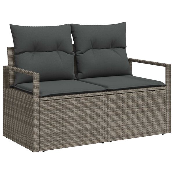 vidaXL Ensemble de Canap&eacute;s avec coussin 6 pcs Gris polyrotin