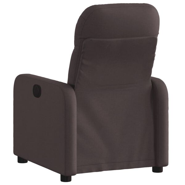 vidaXL Fauteuil inclinable &eacute;lectrique Marron fonc&eacute; Tissu