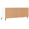 vidaXL Meuble TV blanc brillant 100x34,5x44,5 cm bois d'ing&eacute;nierie