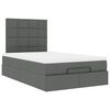 vidaXL Cadre de lit ottoman avec matelas gris fonc&eacute; 120x200cm tissu