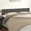 vidaXL T&ecirc;tes de lit Gris fonc&eacute; 200x5x78/88 cm Velours