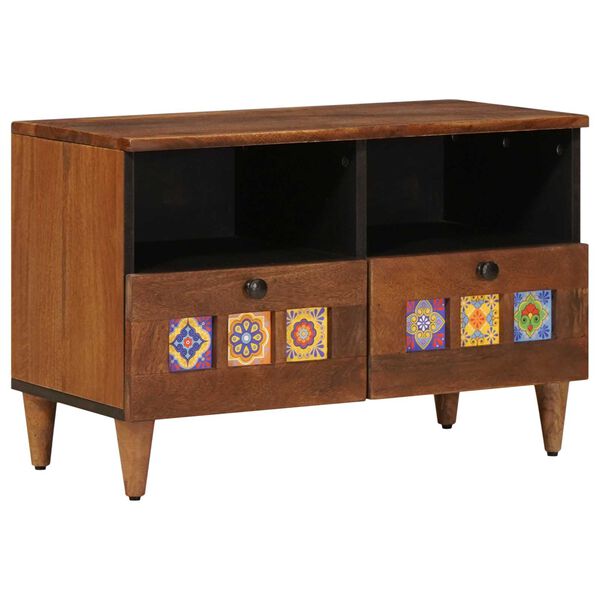 vidaXL Table basse Marron 80 x 54 x 40 cm Bois de mangue massif