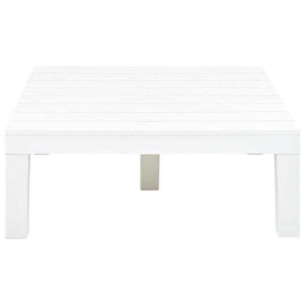 vidaXL Table de jardin Blanc 78x78x31 cm Plastique