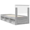 vidaXL Cadre de lit Gris Sonoma 75 x 190 cm Pin massif