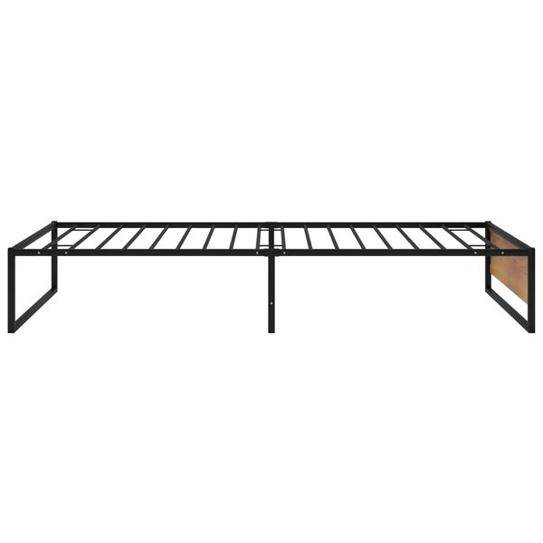 vidaXL Cadre de lit sans matelas noir m&eacute;tal 100x200 cm