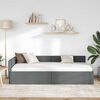 vidaXL Cadre de lit d'angle Gris fonc&eacute; 100 cm x 200 cm Velours