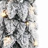 vidaXL Sapin de No&euml;l artificiel pr&eacute;-&eacute;clair&eacute; avec 45 LED/neige floqu&eacute;e