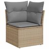 vidaXL Salon de jardin avec coussins 7 pcs beige r&eacute;sine tress&eacute;e