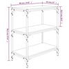 vidaXL Biblioth&egrave;que Ch&ecirc;ne Sonoma 60x33x70,5 cm Bois d'ing&eacute;nierie acier
