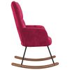 vidaXL Chaise &agrave; bascule Rouge bordeaux Velours