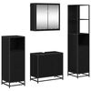 vidaXL Ensemble de mobilier de salle de bain 4 pcs Ch&ecirc;ne noir