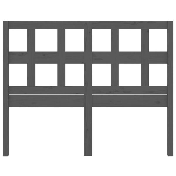 vidaXL T&ecirc;te de lit Gris 155,5x4x100 cm Bois massif de pin