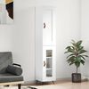 vidaXL Buffet haut Blanc 34,5x34x180 cm Bois d'ing&eacute;nierie