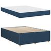 vidaXL Cadre de lit avec matelas avec matelas Bleu 140 x 200 cm tissu