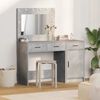 vidaXL Table de Toilette 2 pcs Gris 40 x 41 x 75 cm Bois d'ing&eacute;nierie